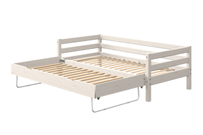 Flexa Classic Bett mit Ausziehbett 90 x 200 cm | Weiß lasiert