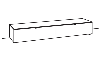 Venjakob Andiamo Home Lowboard H116 H166 Lack kristallweiß matt | Tiefe 53 cm | Klappe links, Schubkasten rechts