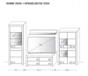 Wöstmann Soleo 3000 Wohnwand 3004 